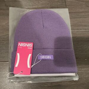💜tall cuffed beanie！